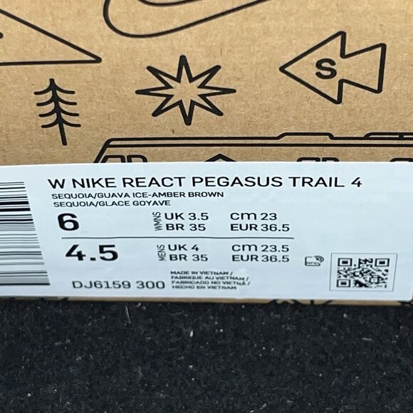 NEW Nike Pegasus Trail 4 Running Sequoia Guava Ice DJ6159 300 Women Size 6 - Picture 7 of 7